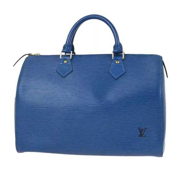 Louis Vuitton Blue Epi Speedy 30 Handbag - Picture 10 of 10